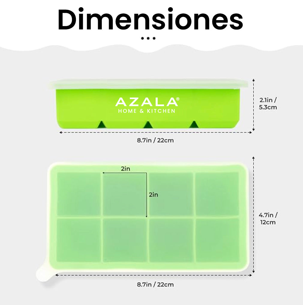 Cubitera de silicona cubos XXL – Verde